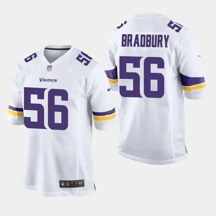 Men Minnesota Vikings #56 Garret Bradbury Nike White Game NFL Jersey->minnesota vikings->NFL Jersey
